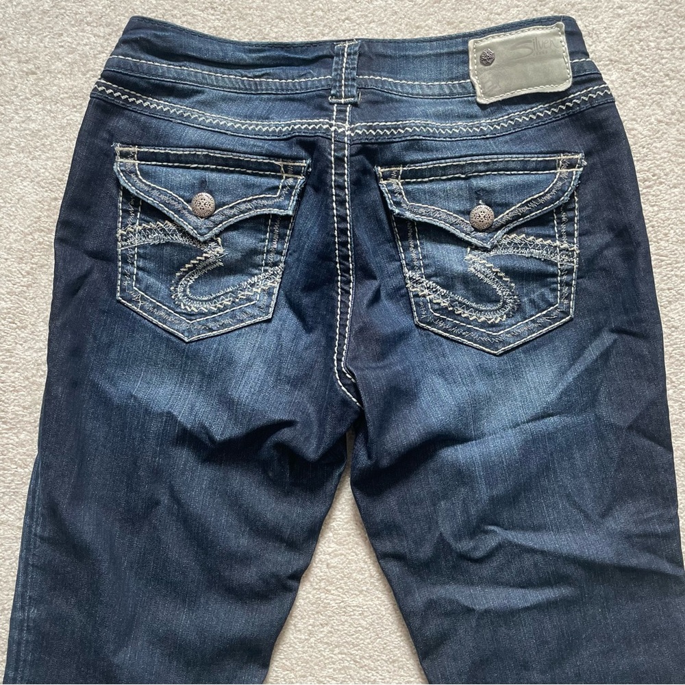 Silver Jean Capris